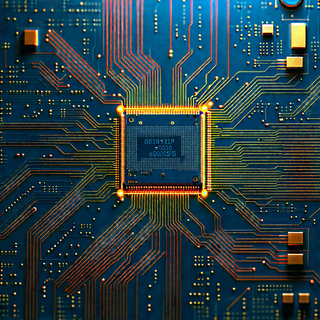 Circuit board with (digital:1.2) particles