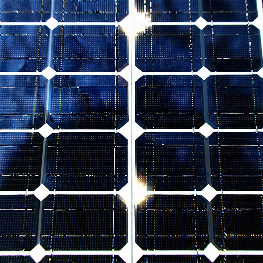 Solar panel with digital particles