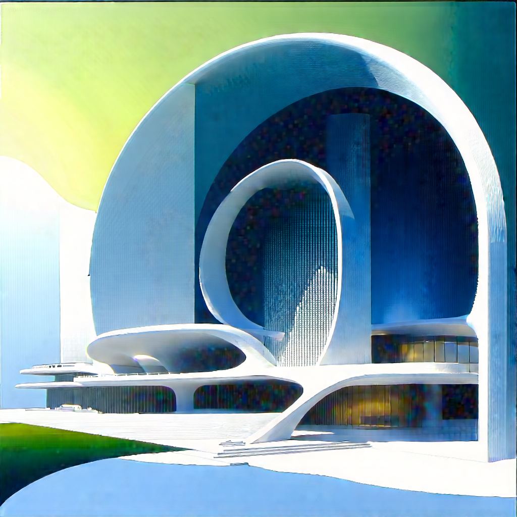Futuristic innovation hub