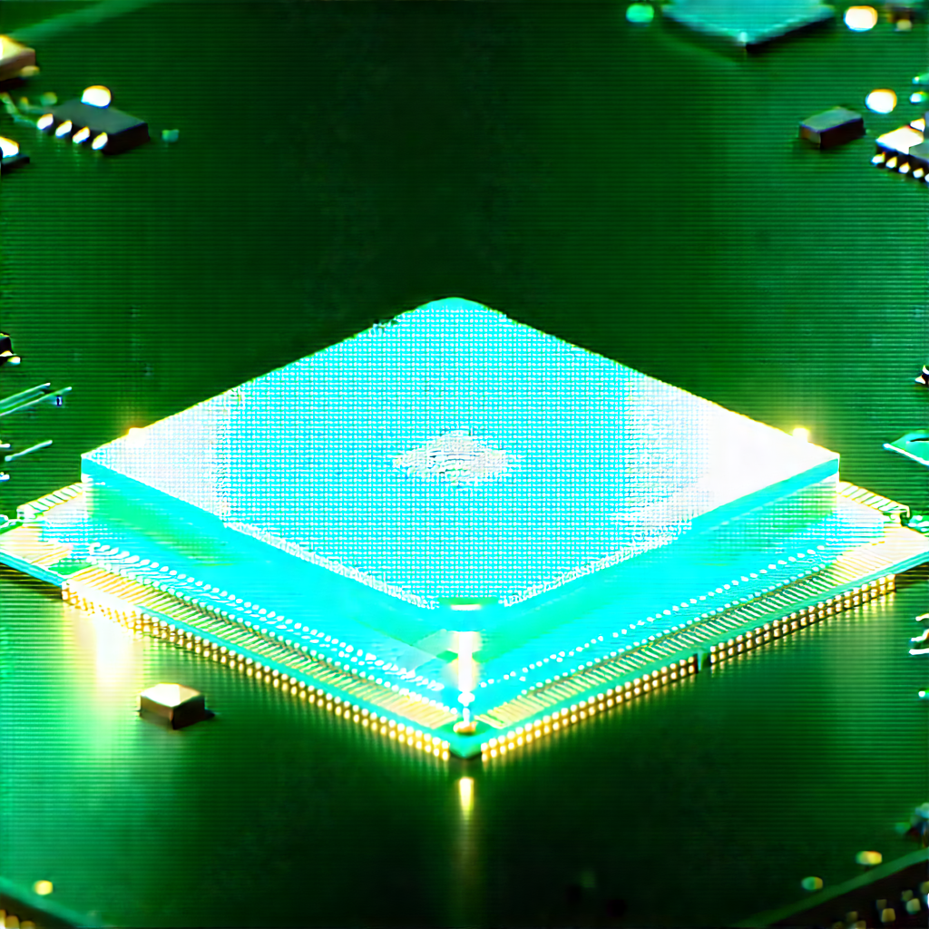 Close-up of microprocessor