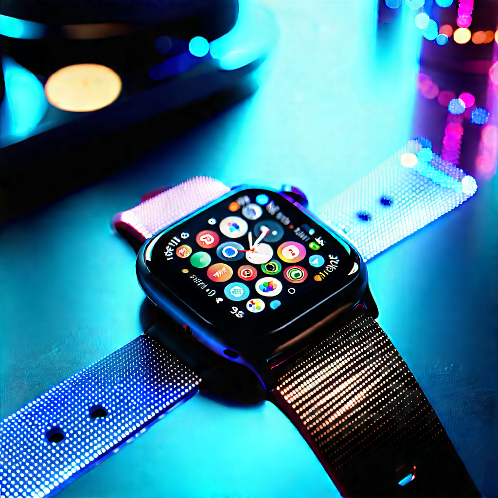 Smart Watch With User Interface With Watch Displayed