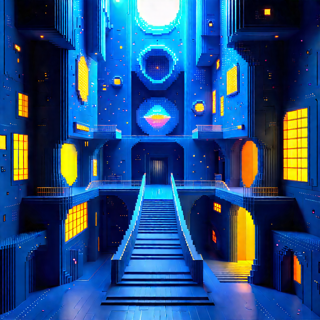 Futuristic Innovation Hub With Image, There