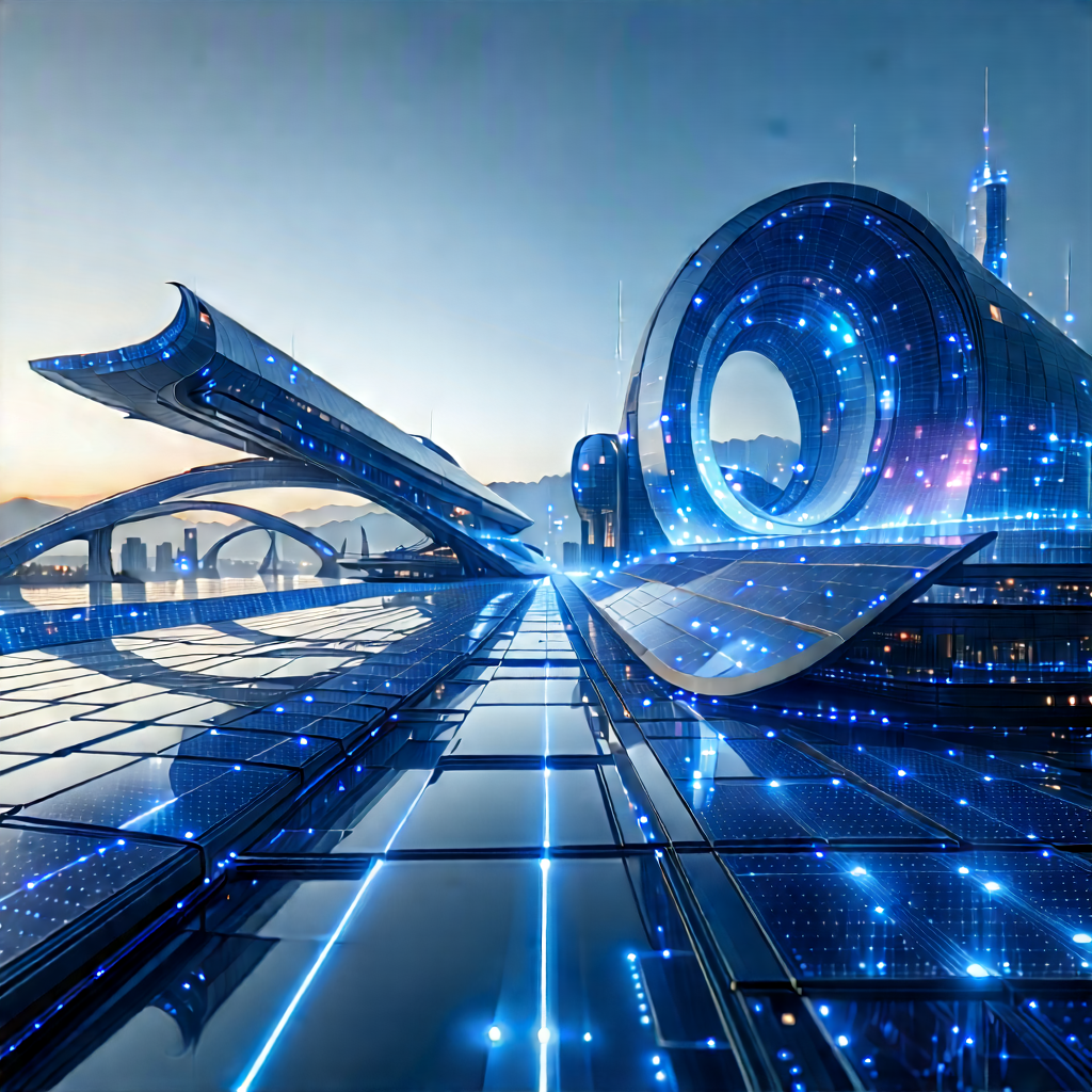 Innovative Renewable Energy Design With Futuristic Cityscape