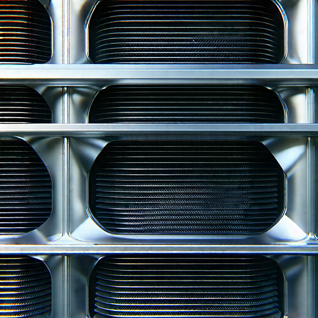 Close-up Of Cooling System With Large Metal