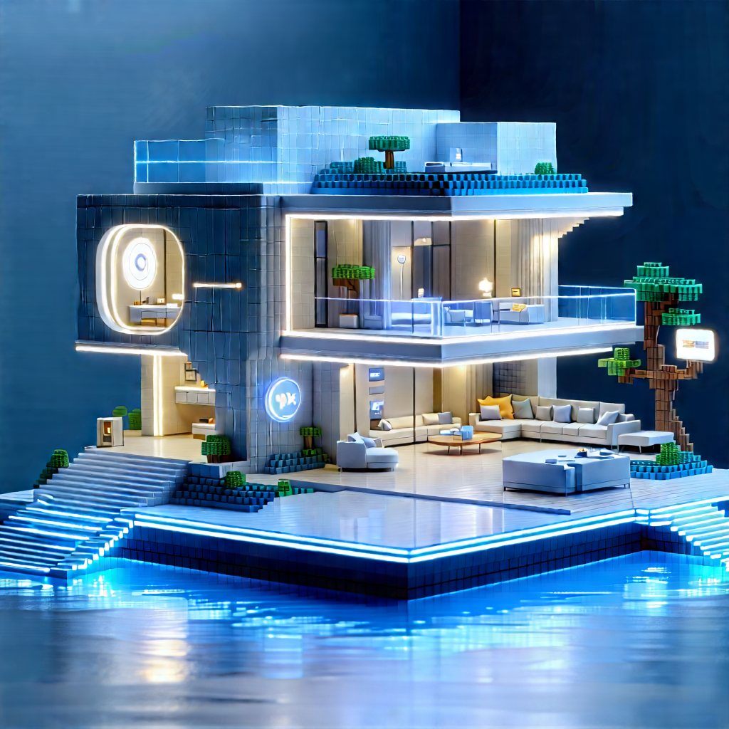 Futuristic Smart Home With Large, Futuristic