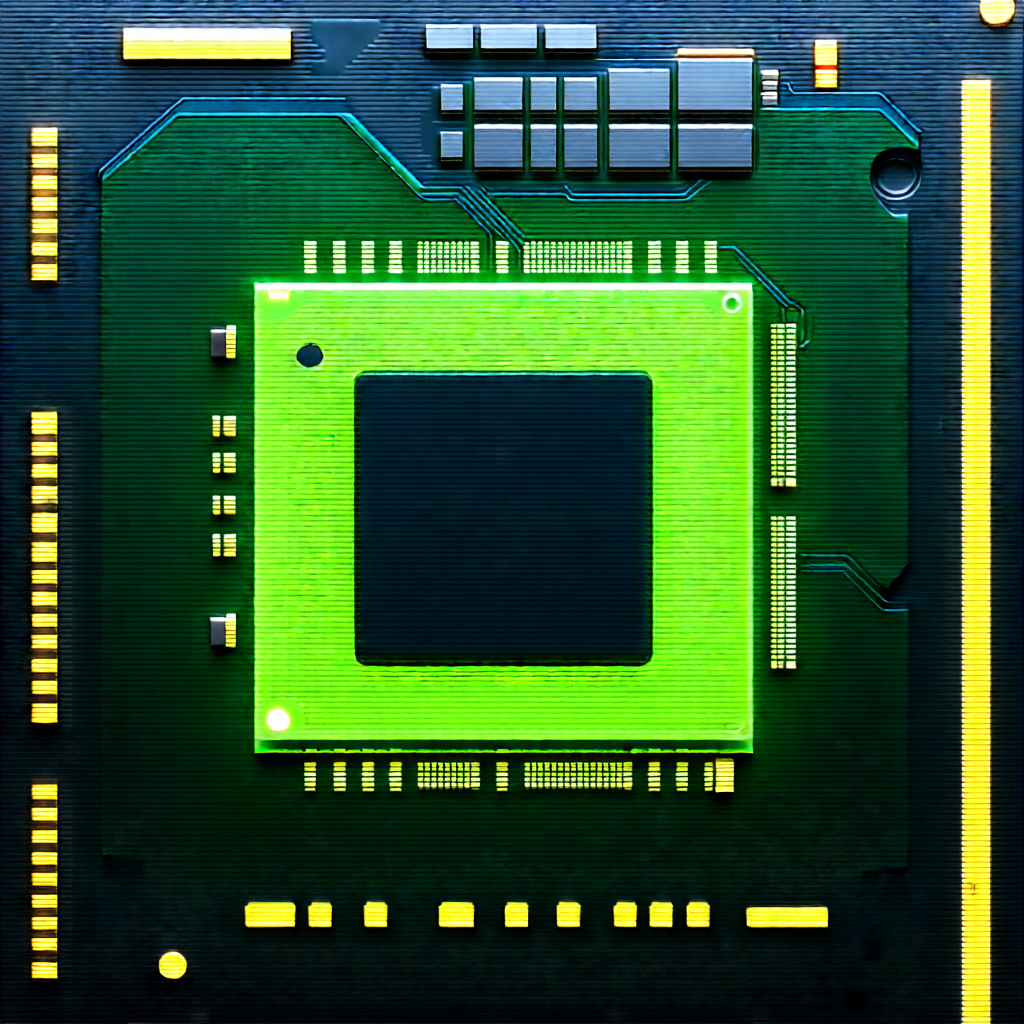 Close-up of microprocessor