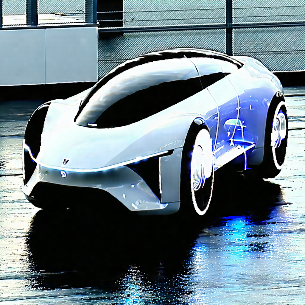 Innovative Electric Vehicle Design With Futuristic White