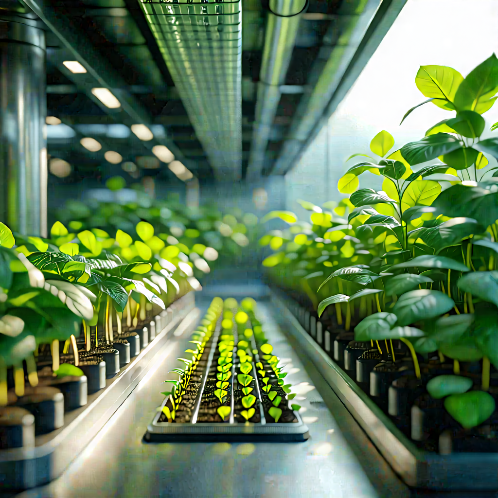 Agricultural Technology In Tech Office With Image, There
