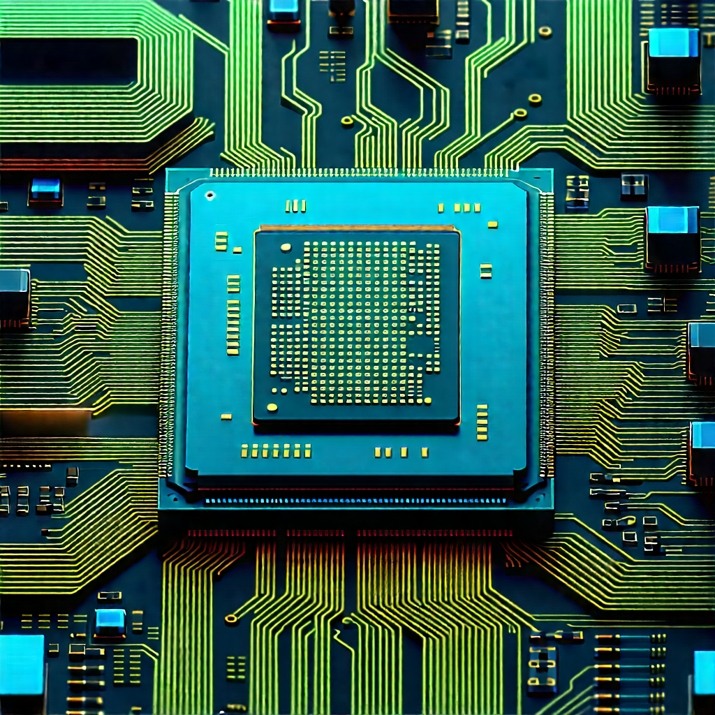 Close-up of microprocessor