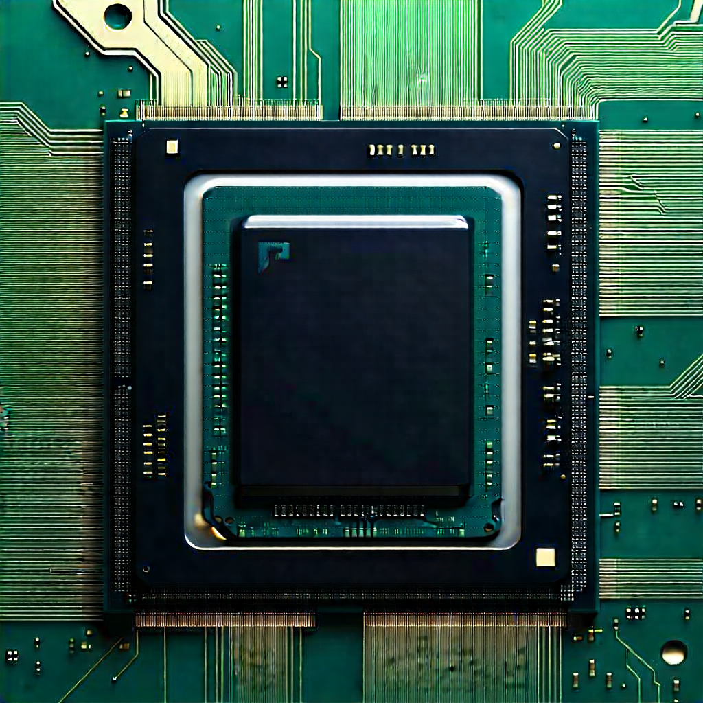 Close-up of microprocessor