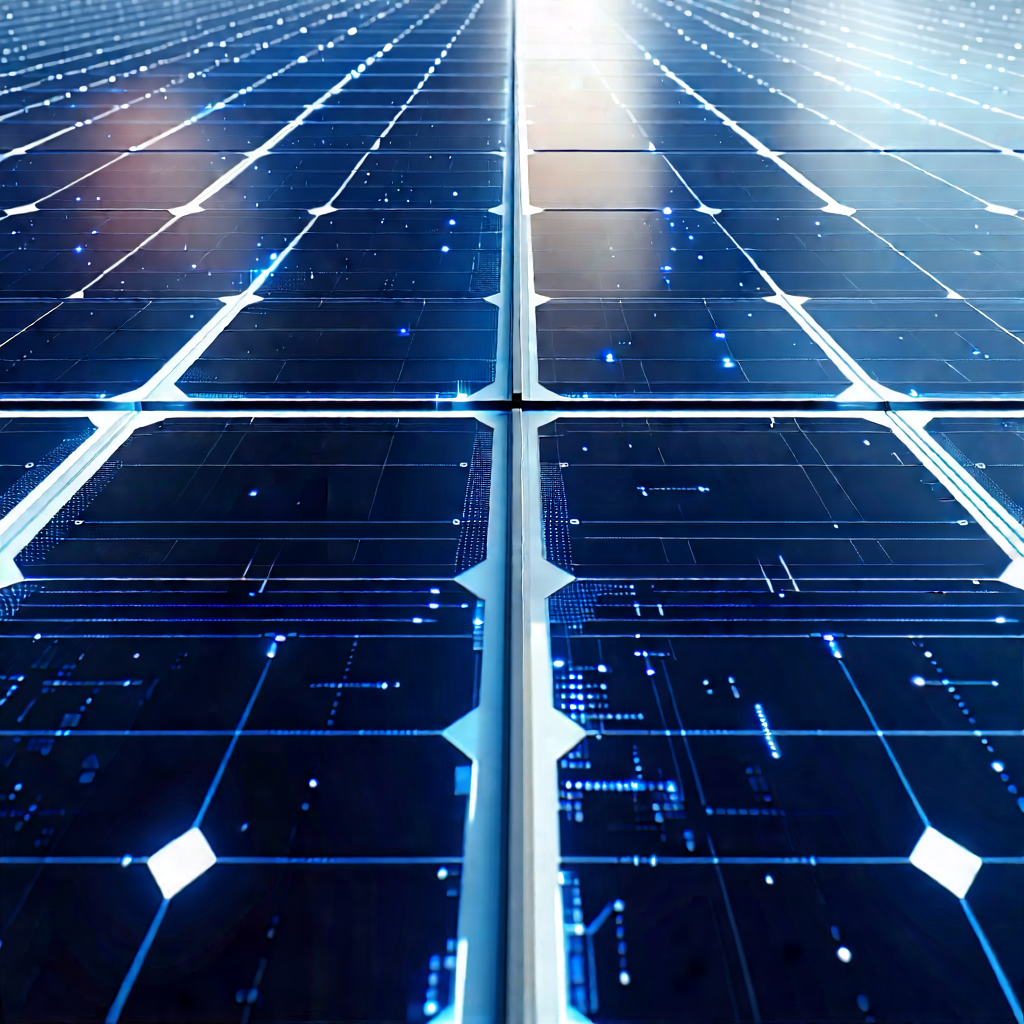 Solar panel with data streams