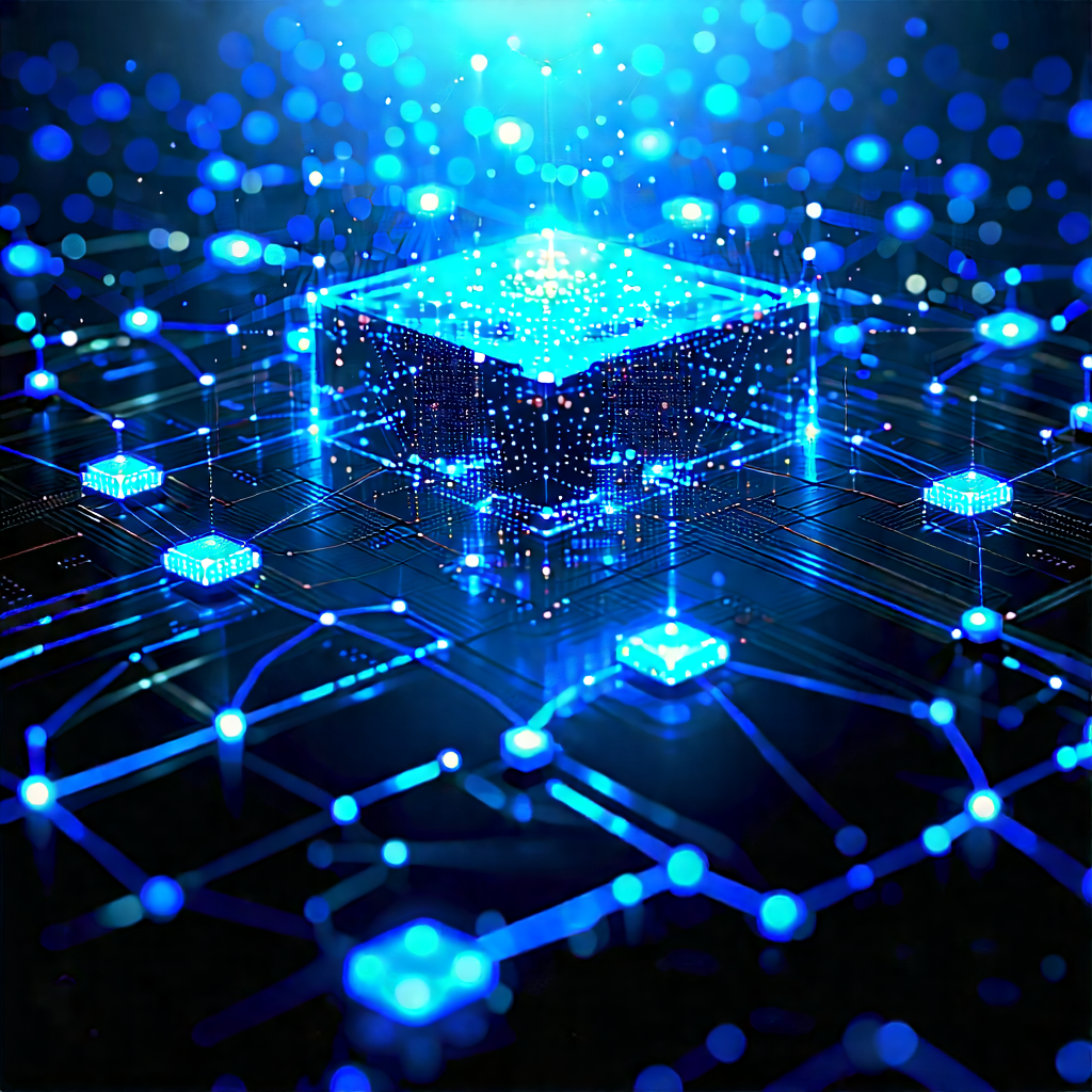 Blockchain Network Visualization With Image, There