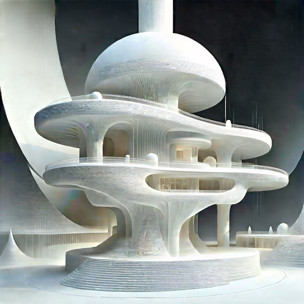 Futuristic research laboratory