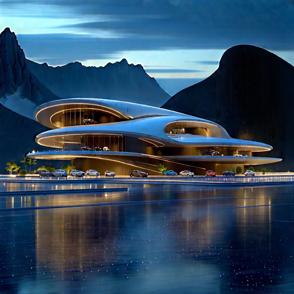 Digital Transformation Visualization With Large, Futuristic