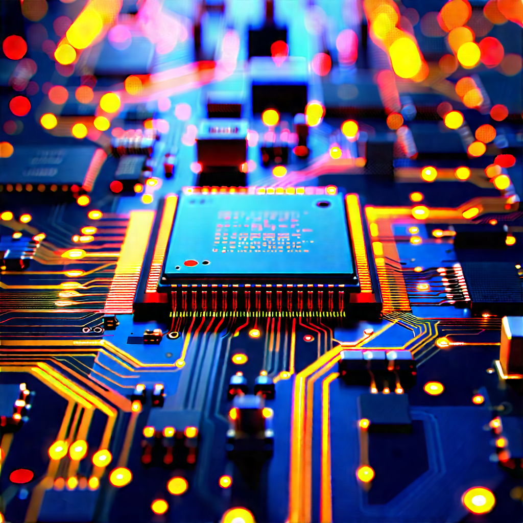 Close-up of electronic circuit