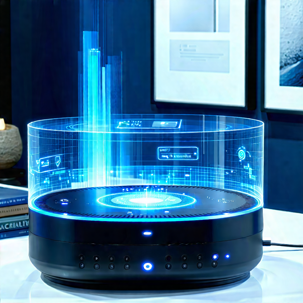 Smart home (device:1.2) with holographic display