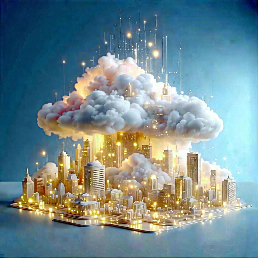 Cloud Computing Visualization With Large, Colorful