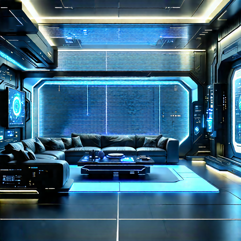 Futuristic Smart Home With Futuristic Living