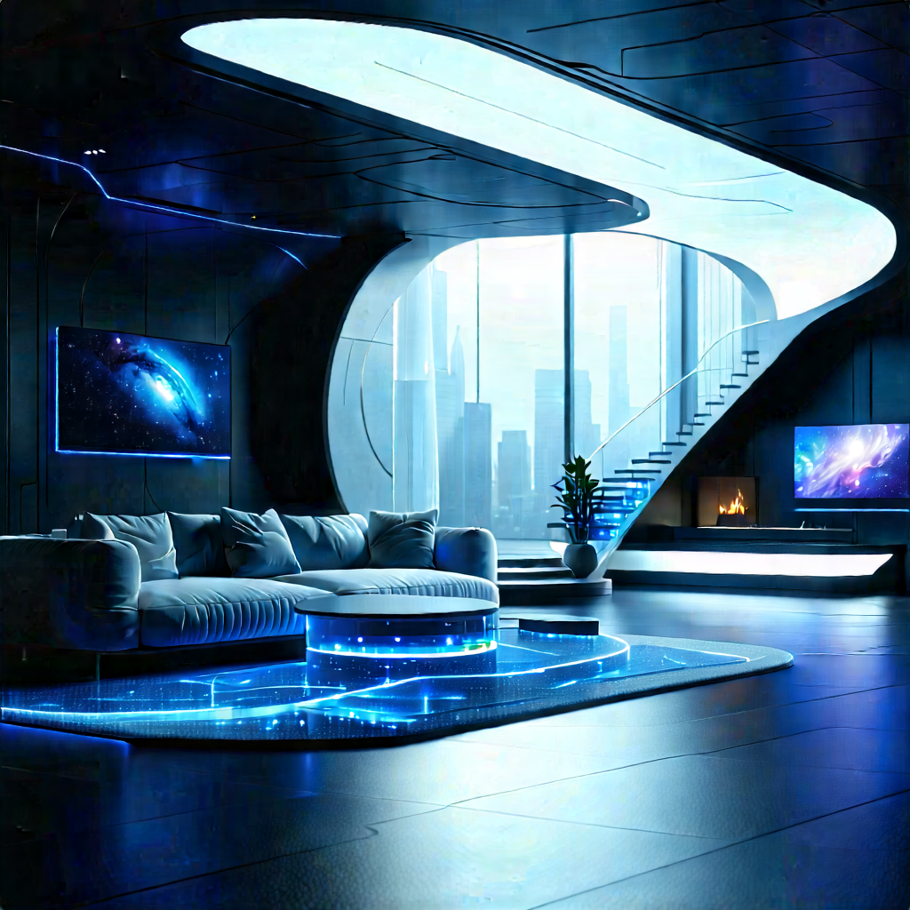Futuristic Smart Home With Image, There