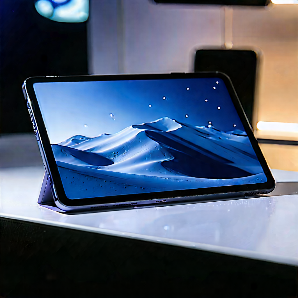 Tablet With Streaming Content With Tablet Sitting