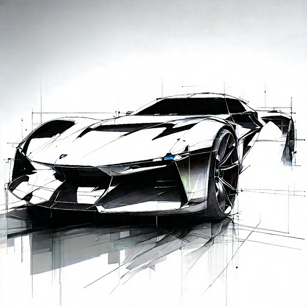 Automotive Technology In Research Center With Sleek, Futuristic