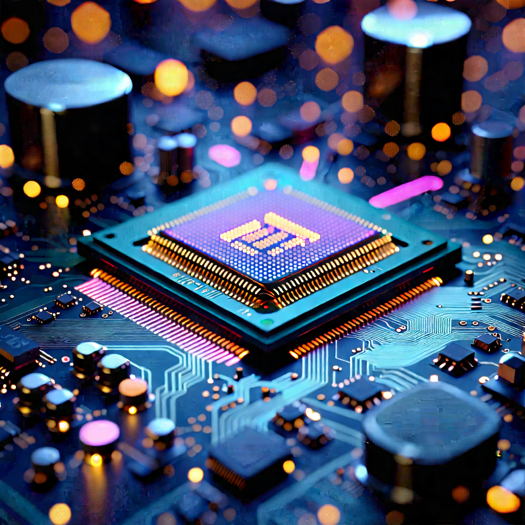 Close-up of microprocessor