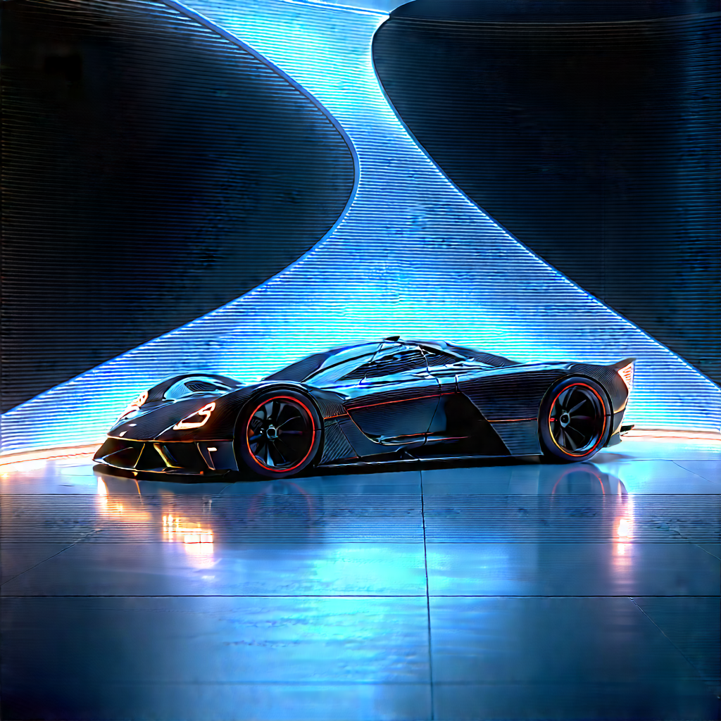 Automotive Technology In Modern Laboratory With Sleek Black
