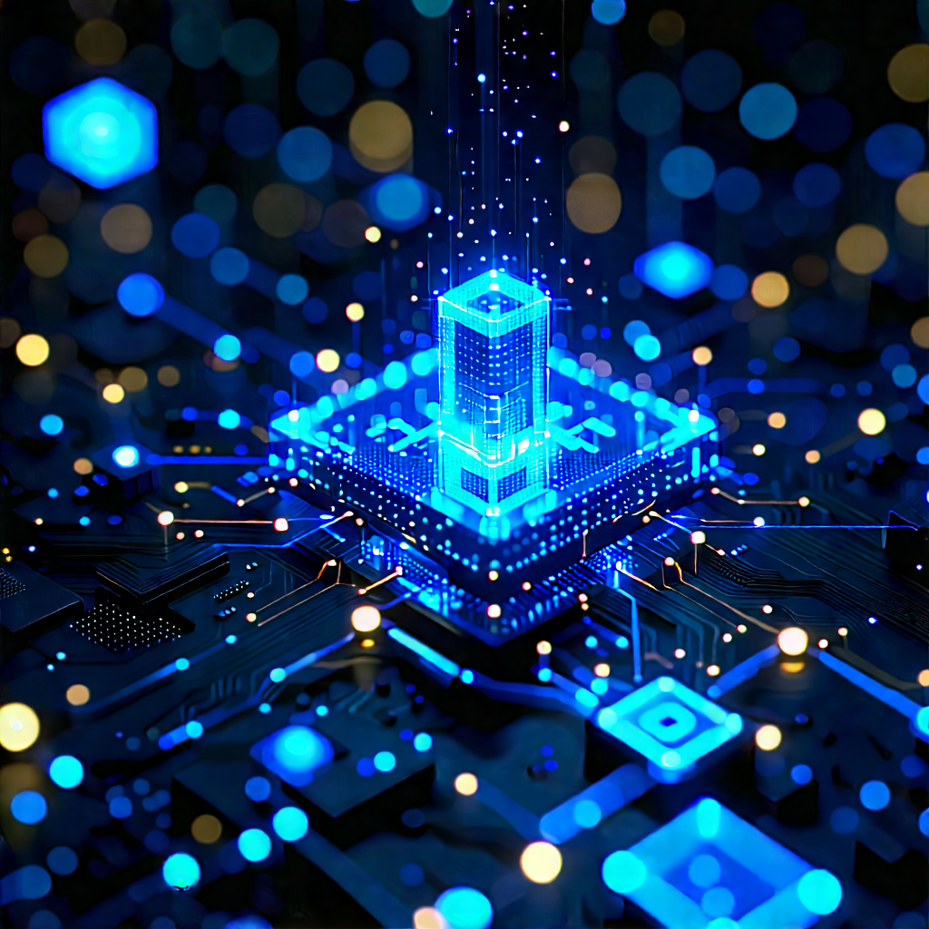 Blockchain Network Visualization With Blue White