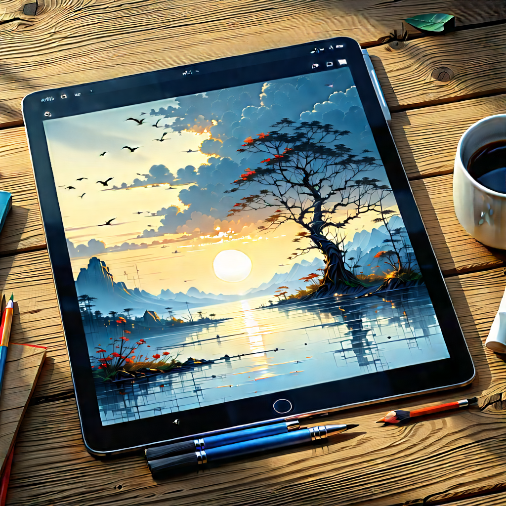 Tablet With User Interface With Table Large