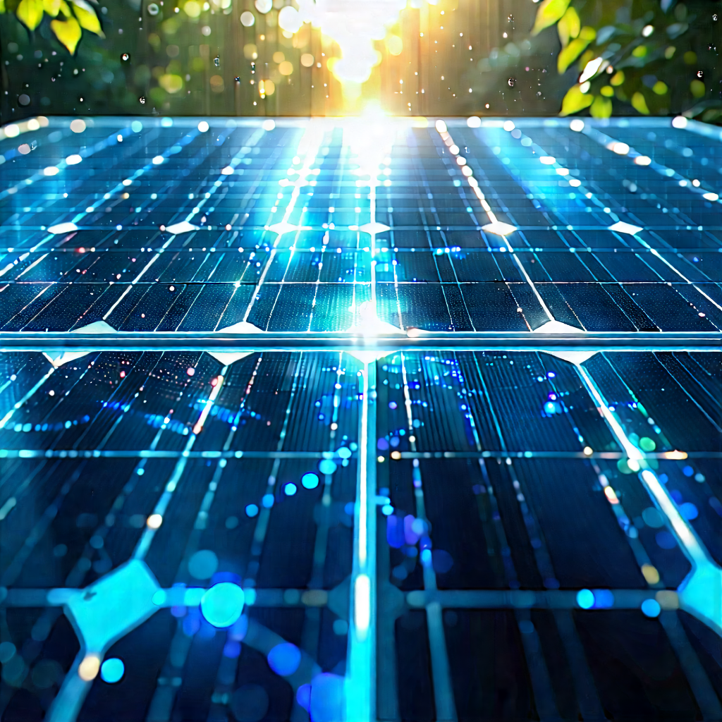 Solar Panel With Holographic Projection With Solar Panel
