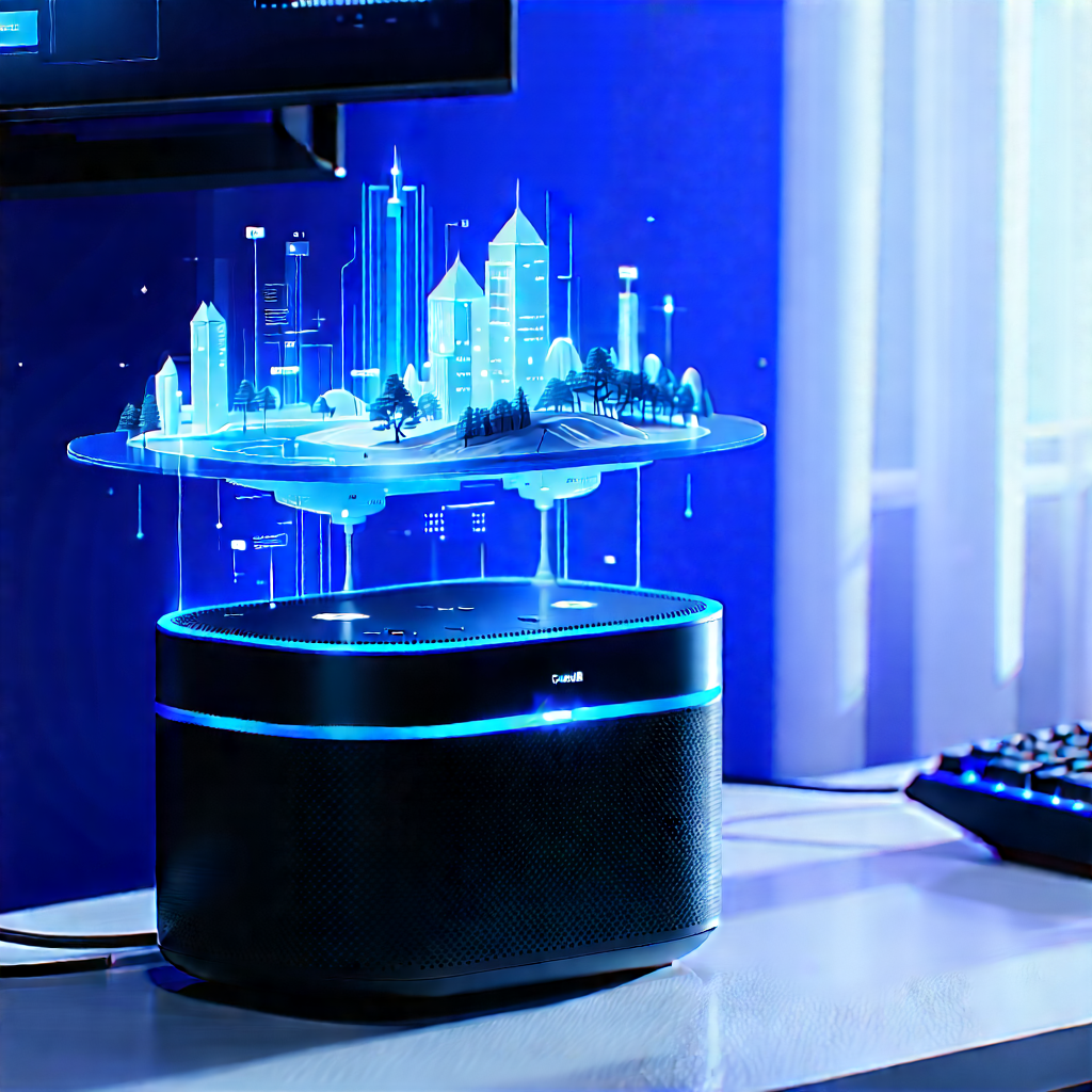 Smart Home (device:1.44) With User Interface With Black Blue