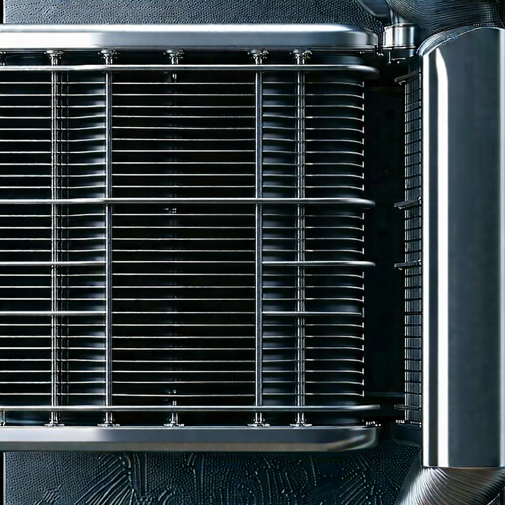 Close-up Of Cooling System With Large Metal