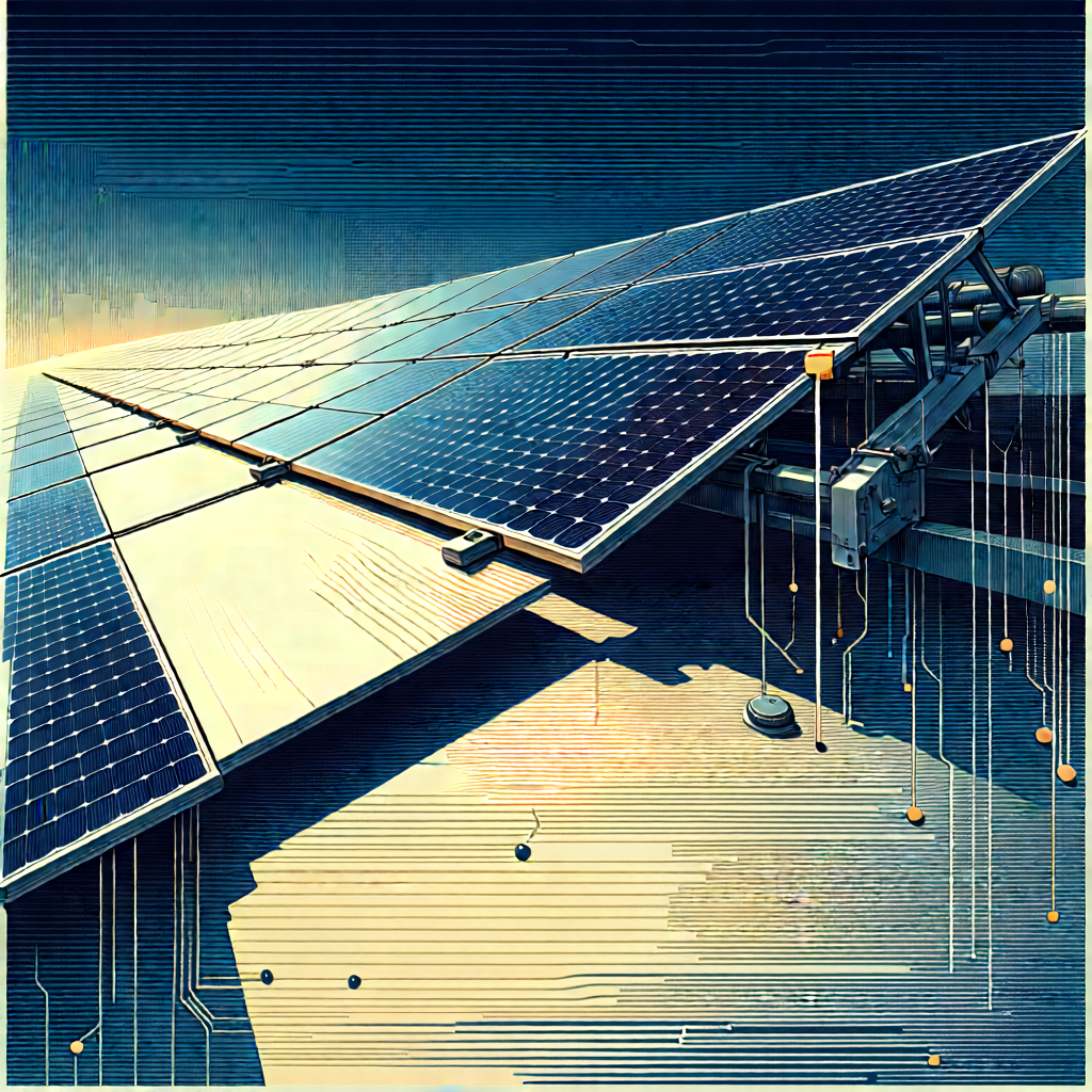 Solar Panel With Data Streams With Solar Panel