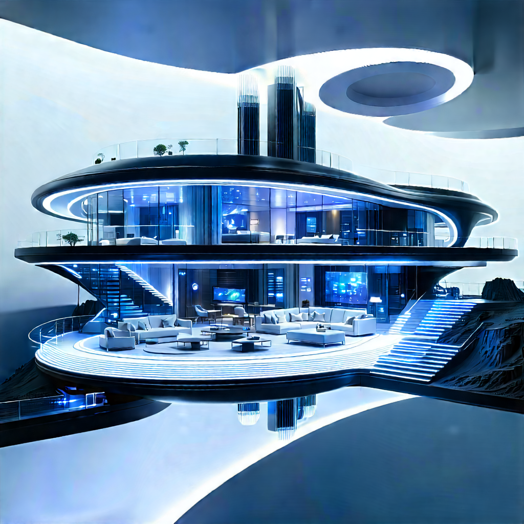 Futuristic Smart Home With Futuristic