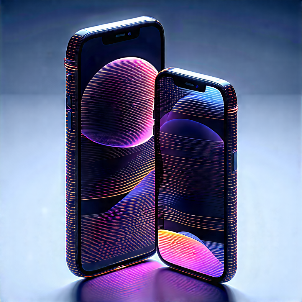 Smartphone With Digital Artwork With Cell Phones,