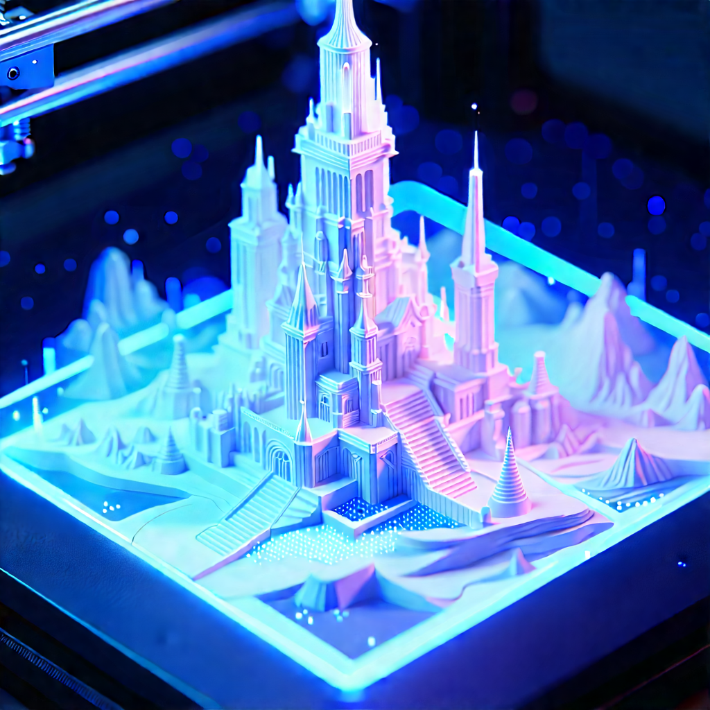 3d printer with holographic projection