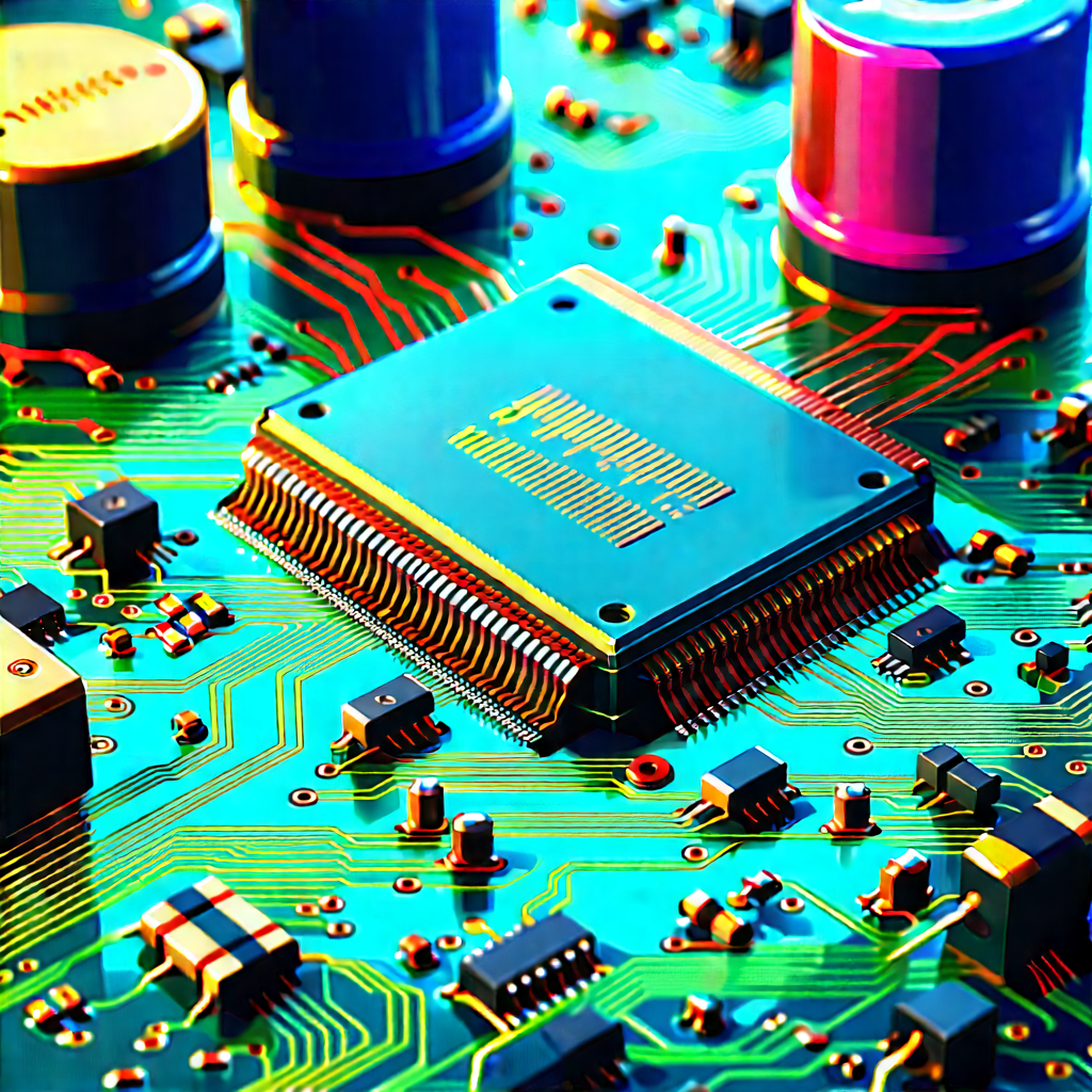 Close-up of electronic circuit