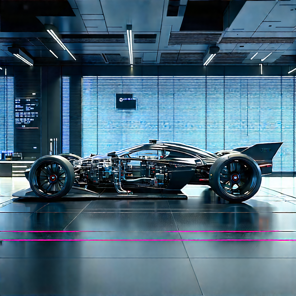 Automotive Technology In (modern:1.4) Laboratory With Black Race