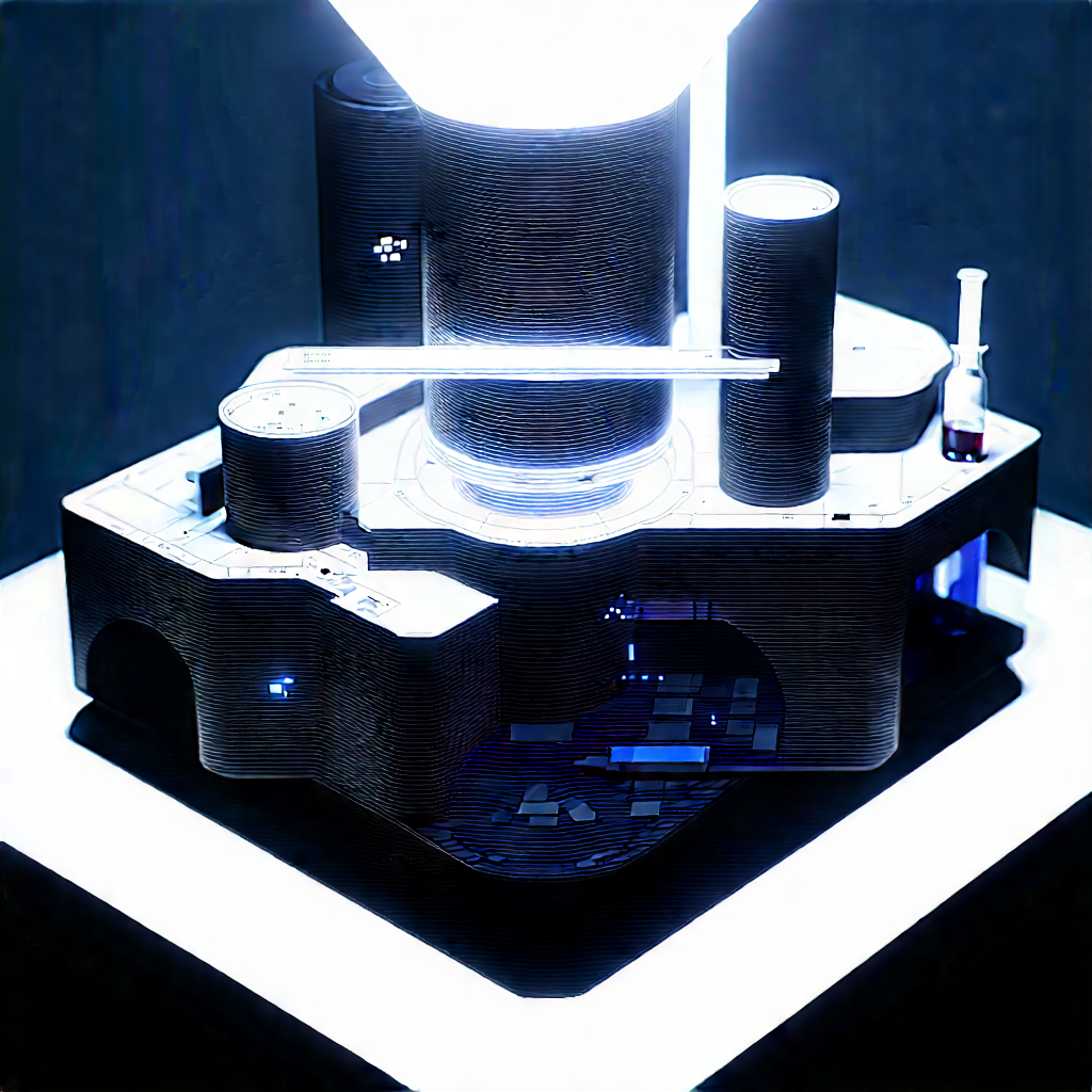 Futuristic research laboratory