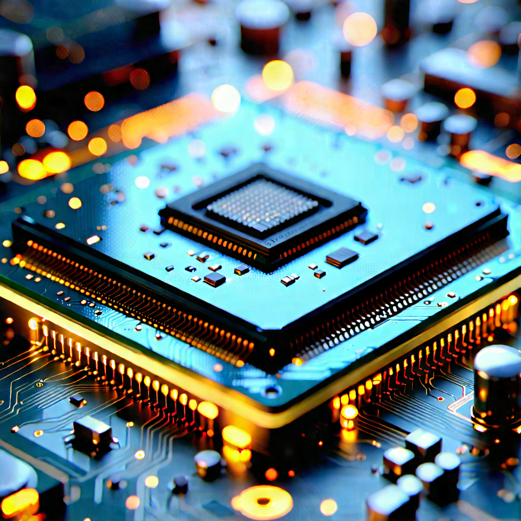 Close-up of microprocessor