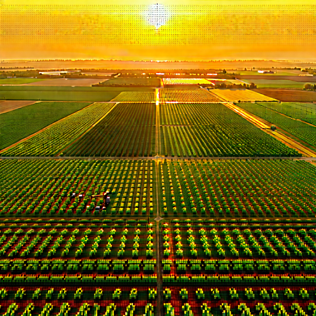Agricultural Technology In Research Center With Large Field