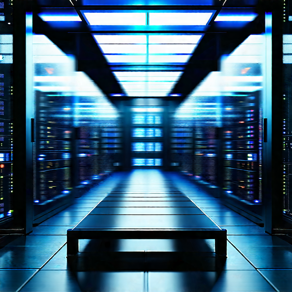 Futuristic Server Room With Image, There