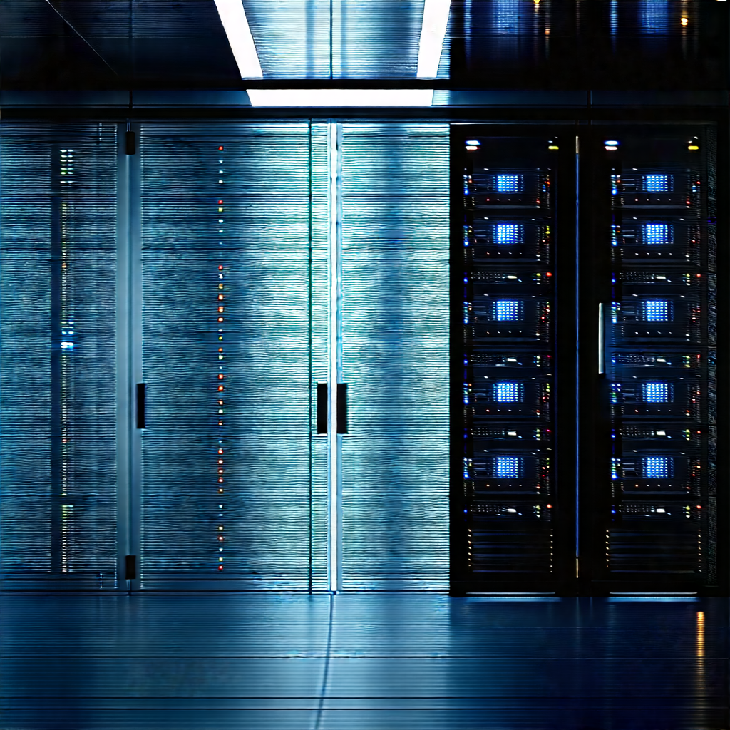 Futuristic Server Room With Image, There