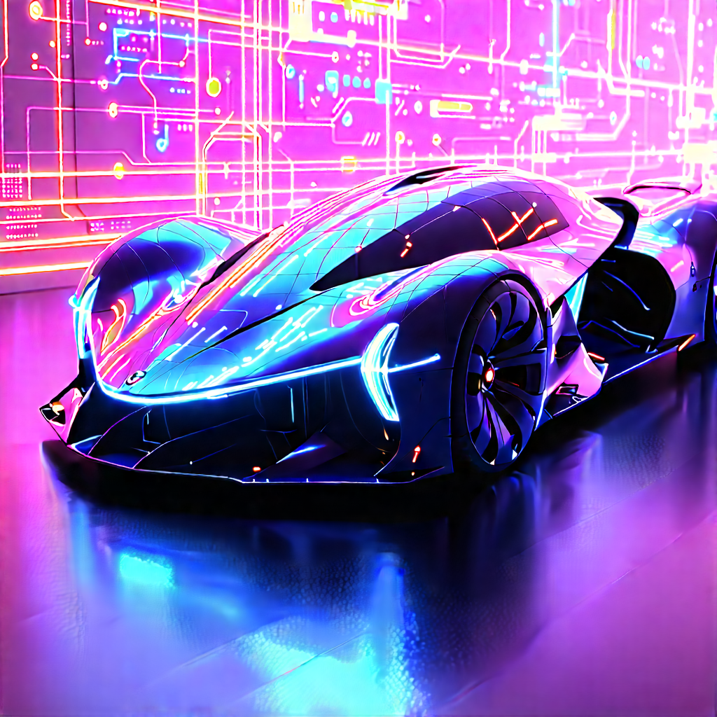 Innovative Electric Vehicle Design With Futuristic Purple