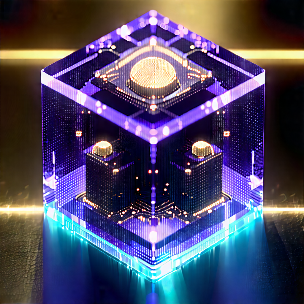 Quantum computer with (digital:1.17) particles