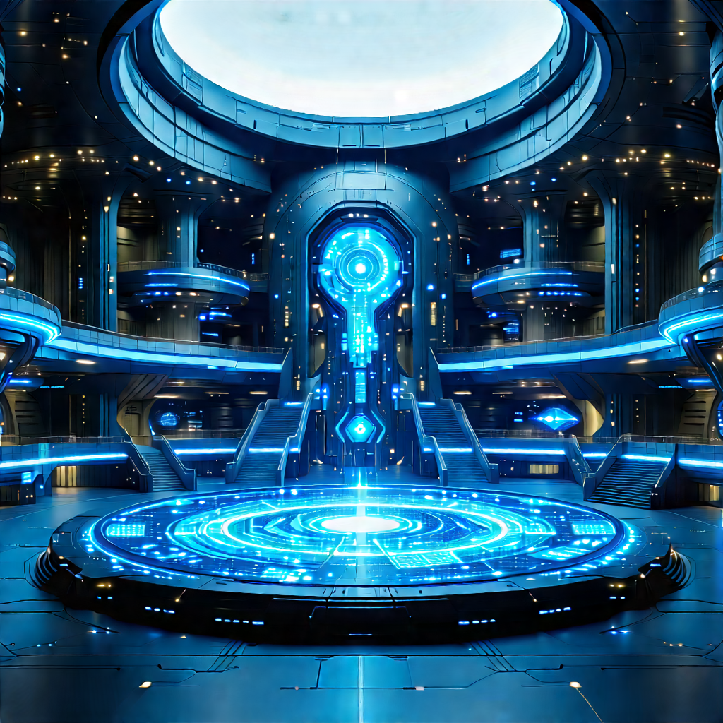 Futuristic innovation hub
