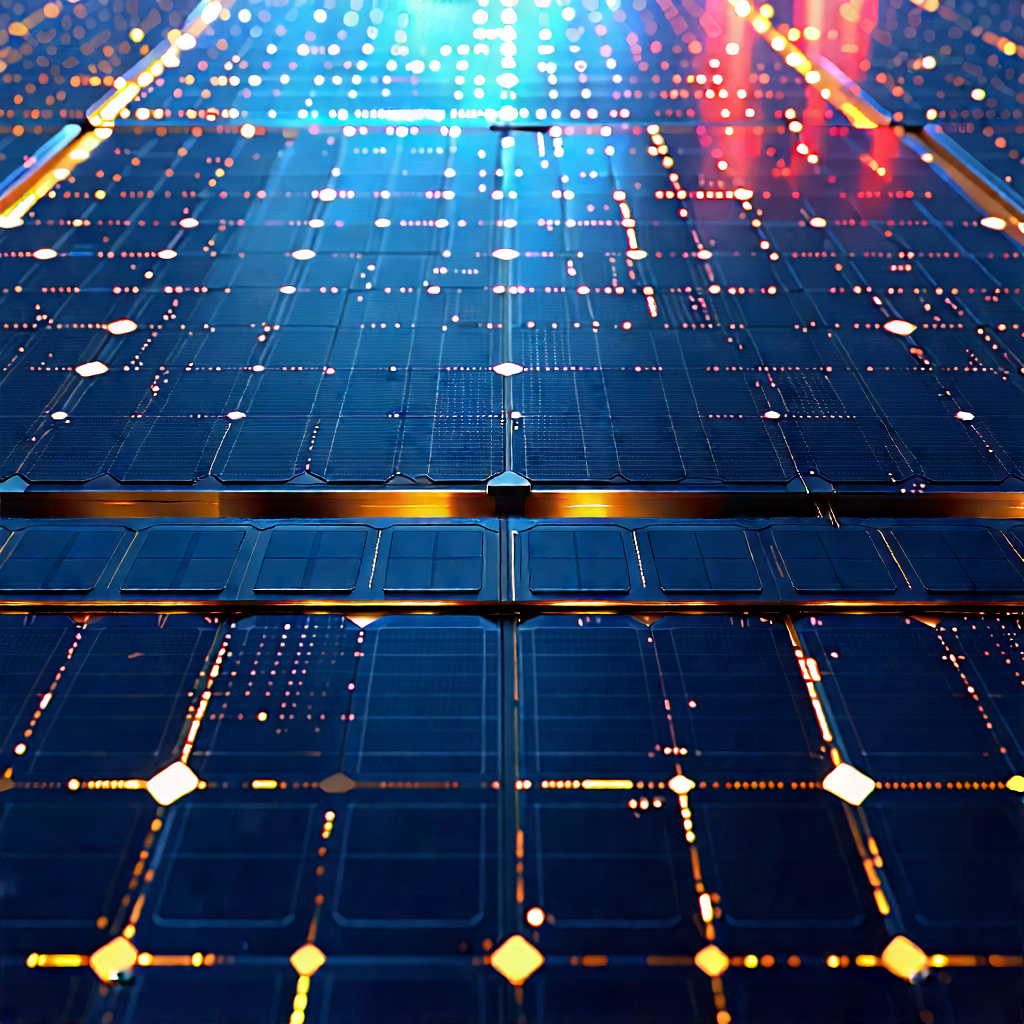 Solar panel with data streams