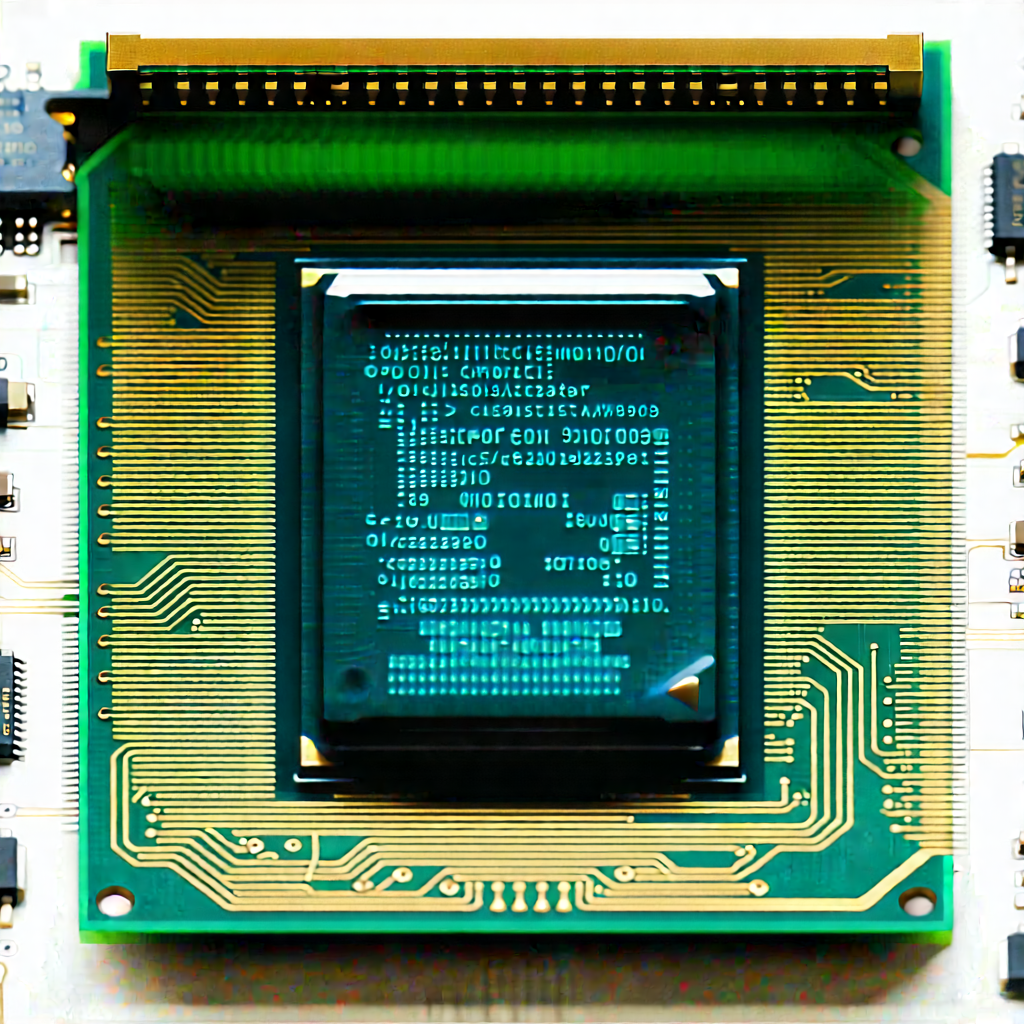 Close-up of microprocessor