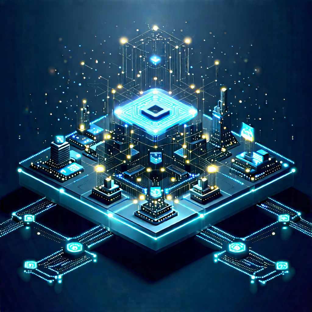 Blockchain Network Visualization With Image, There