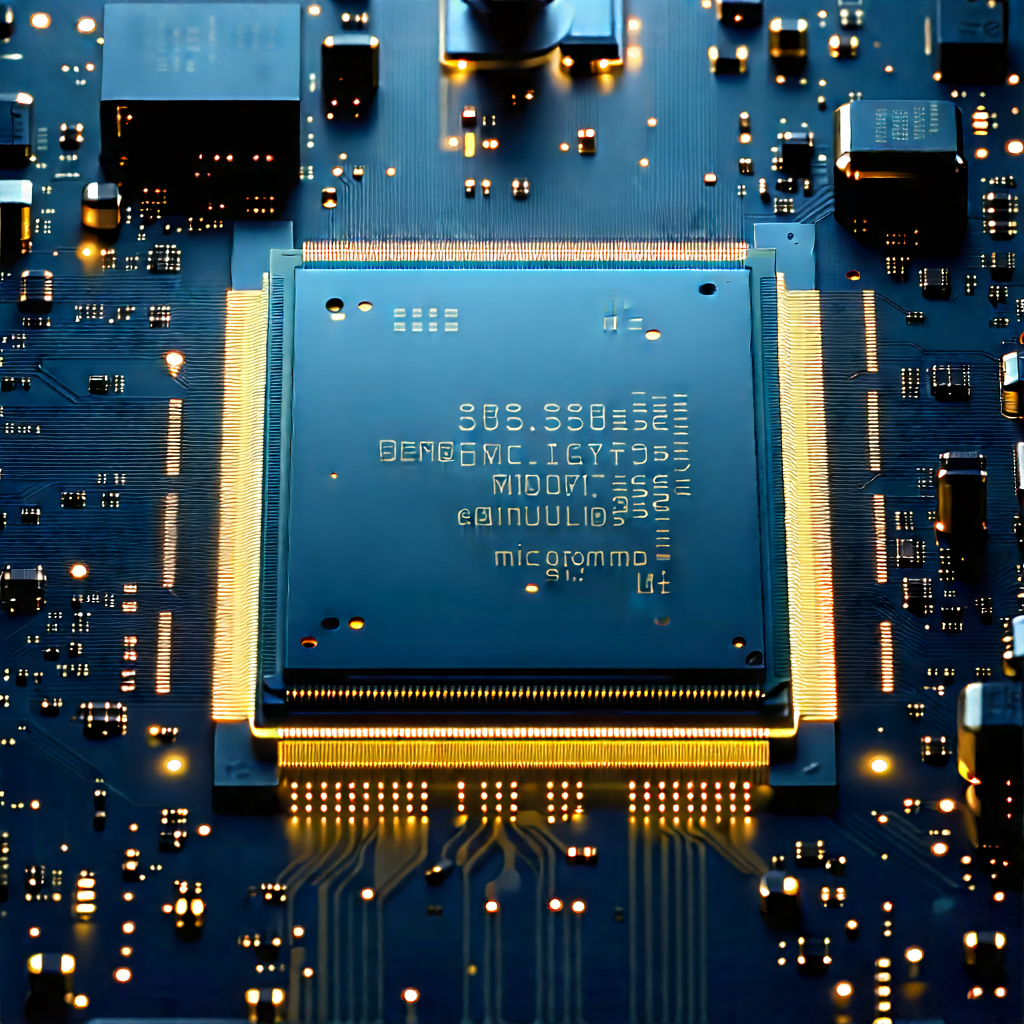 Close-up of microprocessor